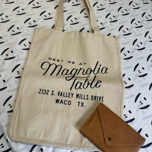 Hearth & Hand Handbags - Hearth & Hand Cream Tote with Brown Hearth & Hand Wallet